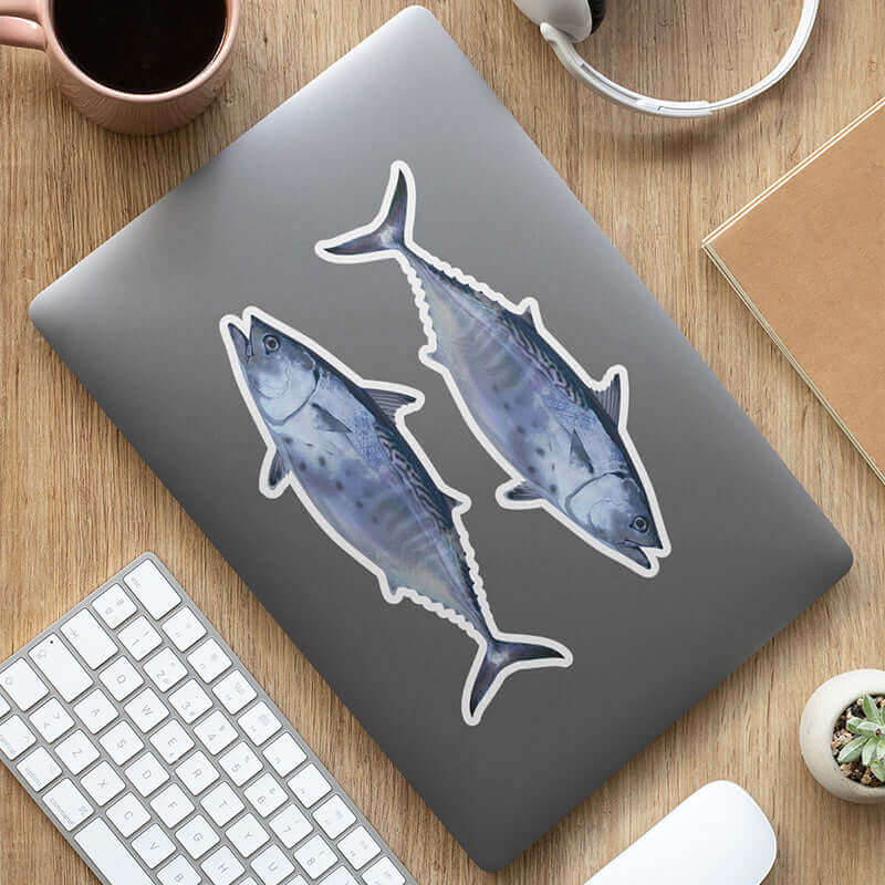 Tuna Stickers on a laptop.