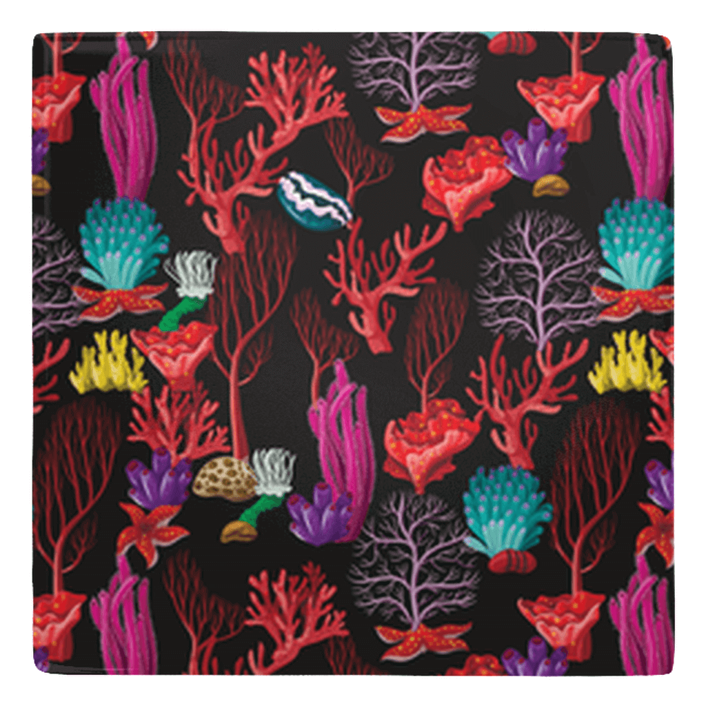 Vibrant coral pattern on fun fridge magnets adds an underwater touch to your kitchen décor.