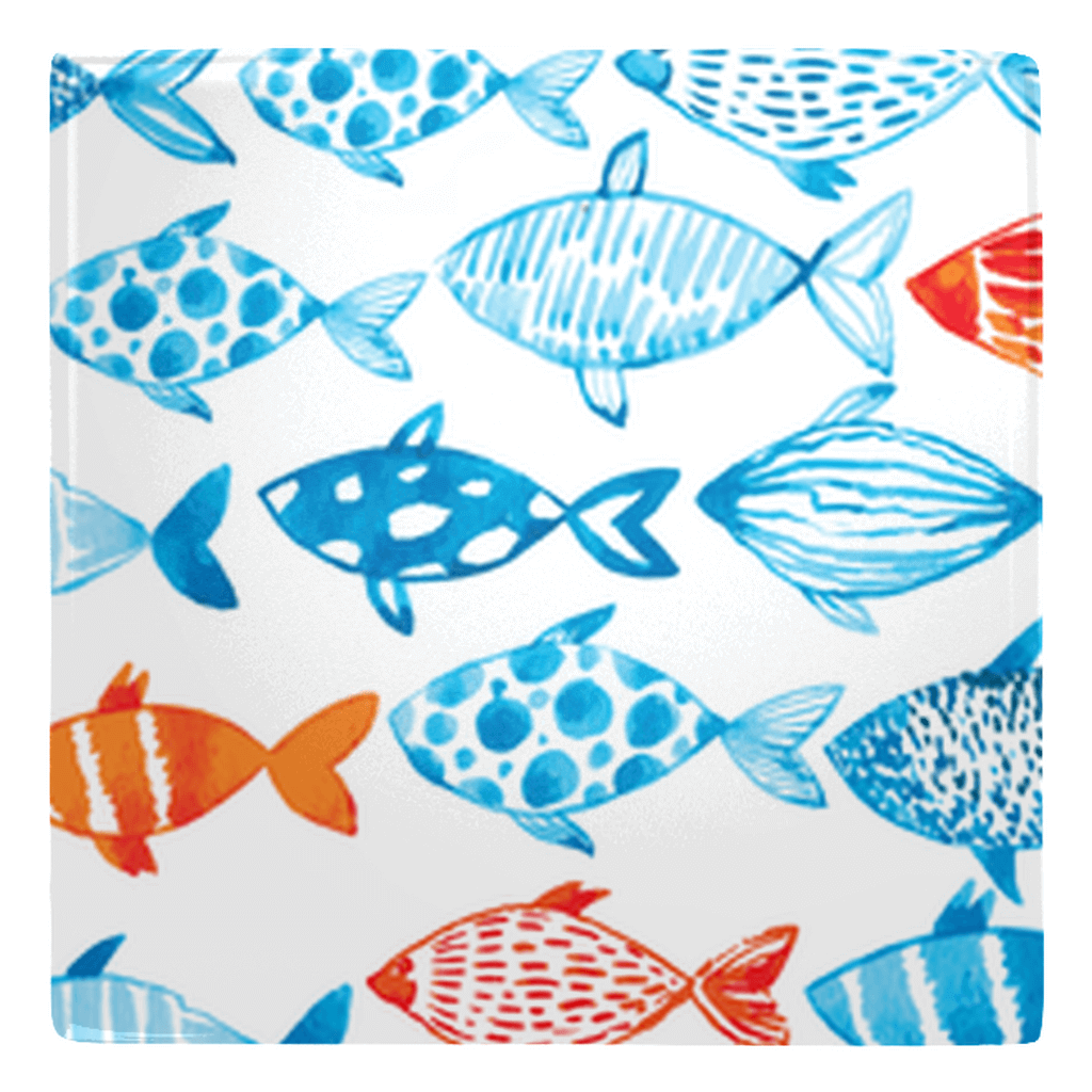 Colorful fish shaped magnets with water design, perfect fun fridge magnets for adding vibrant décor to your kitchen space.