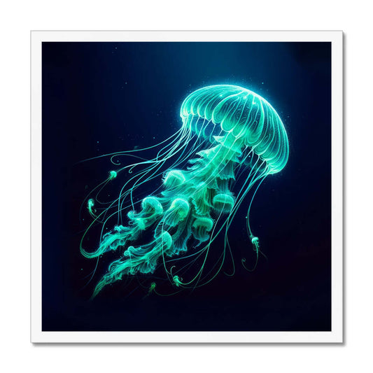 Glowing Jellyfish | Framed Print