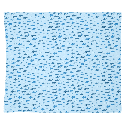 Blue Fish and Shark Pattern Wall Tapestry for Fish Décor