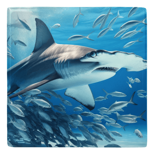 Shark-themed fish décor metal magnet, perfect for adding ocean charm to your home or office.