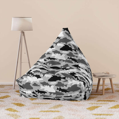 Fish Camo | Bean Bag Chair Cover | Grey