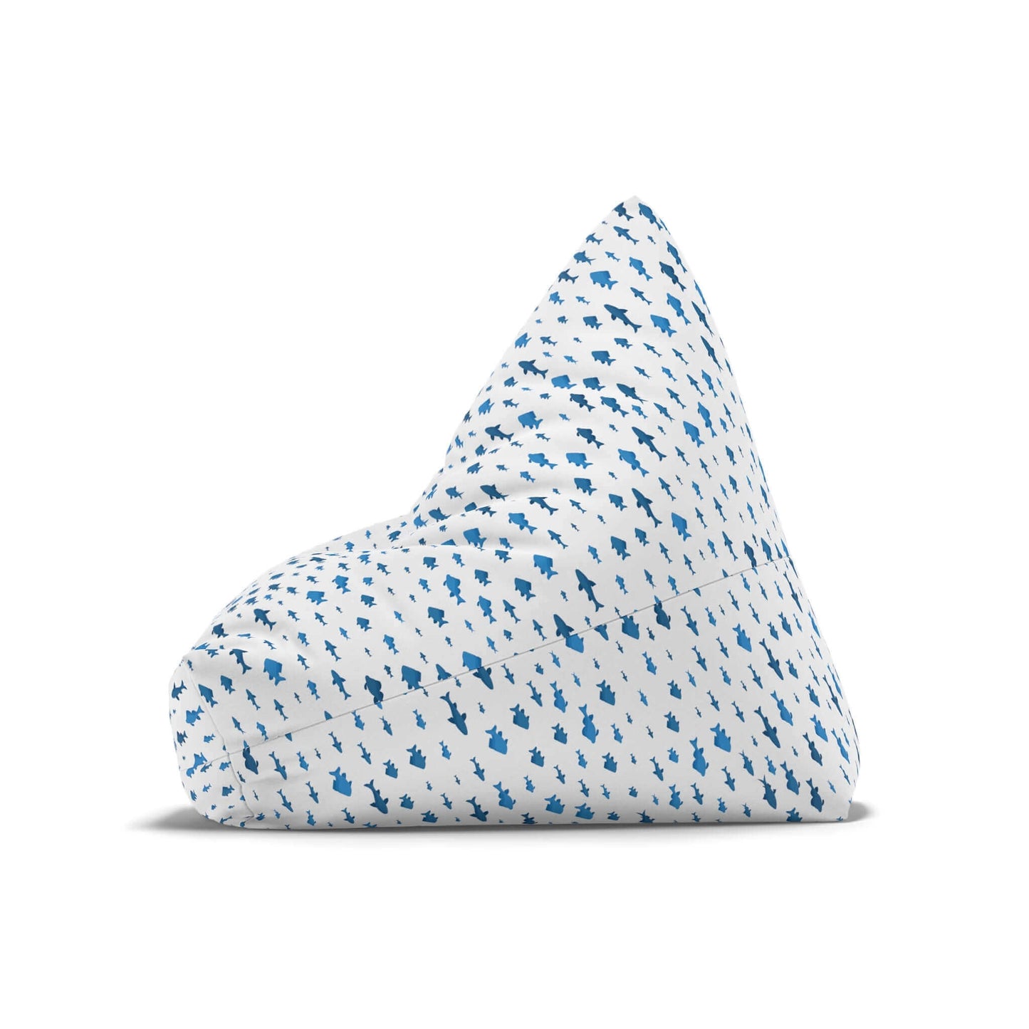 Fish and Shark White | Bean Bag Chair Cover