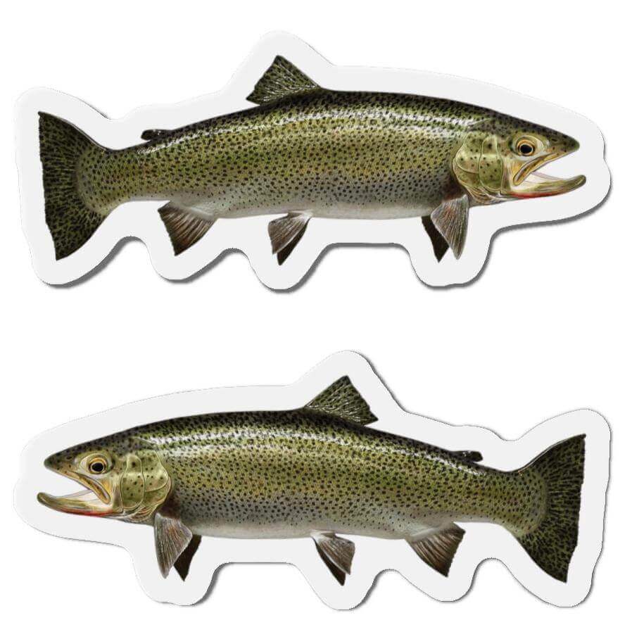 Cutthroat Trout magnets, left and right-facing, perfect for fishing fans, enhance your fridge with fun fish décor.