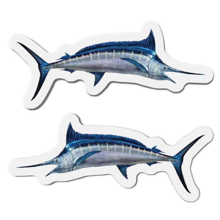 Blue Marlin fish shaped magnets for fishing fans, perfect as fun kitchen décor