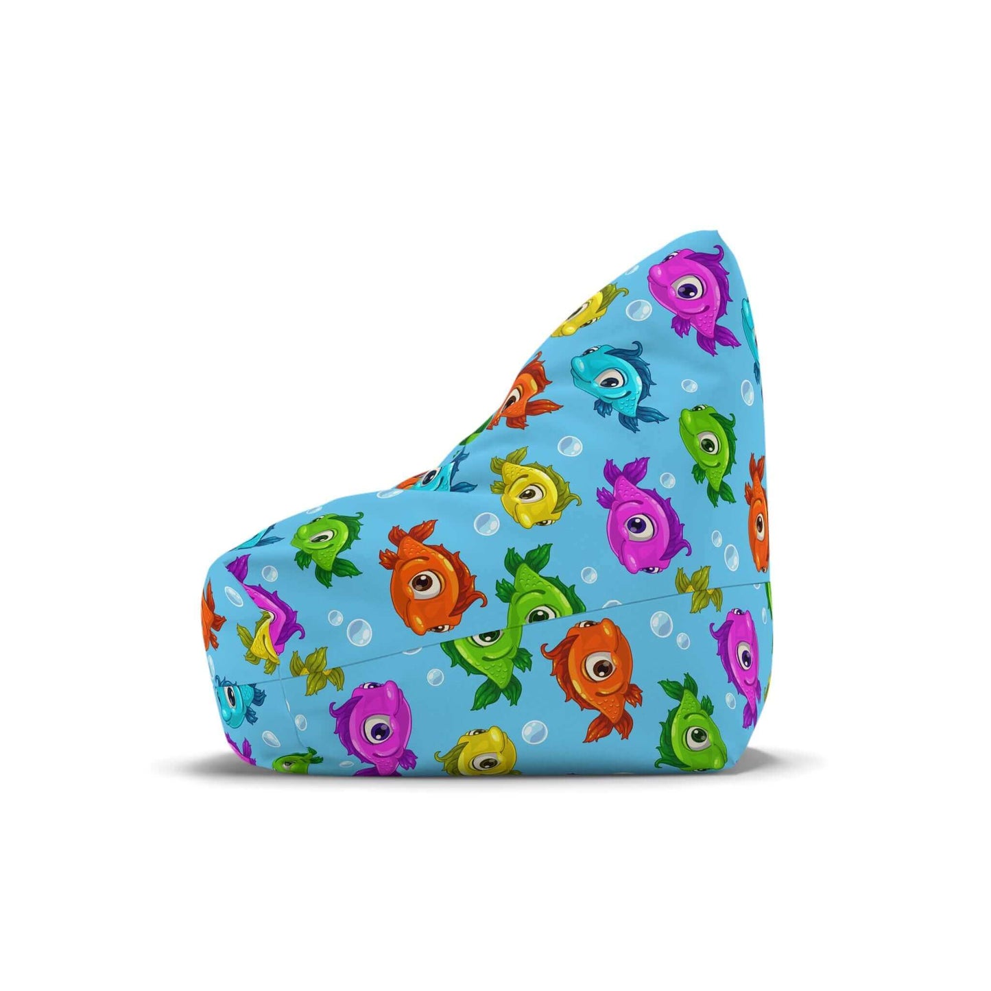 Cartoon Colorful Fish | Bean Bag Chair Cover | Blue