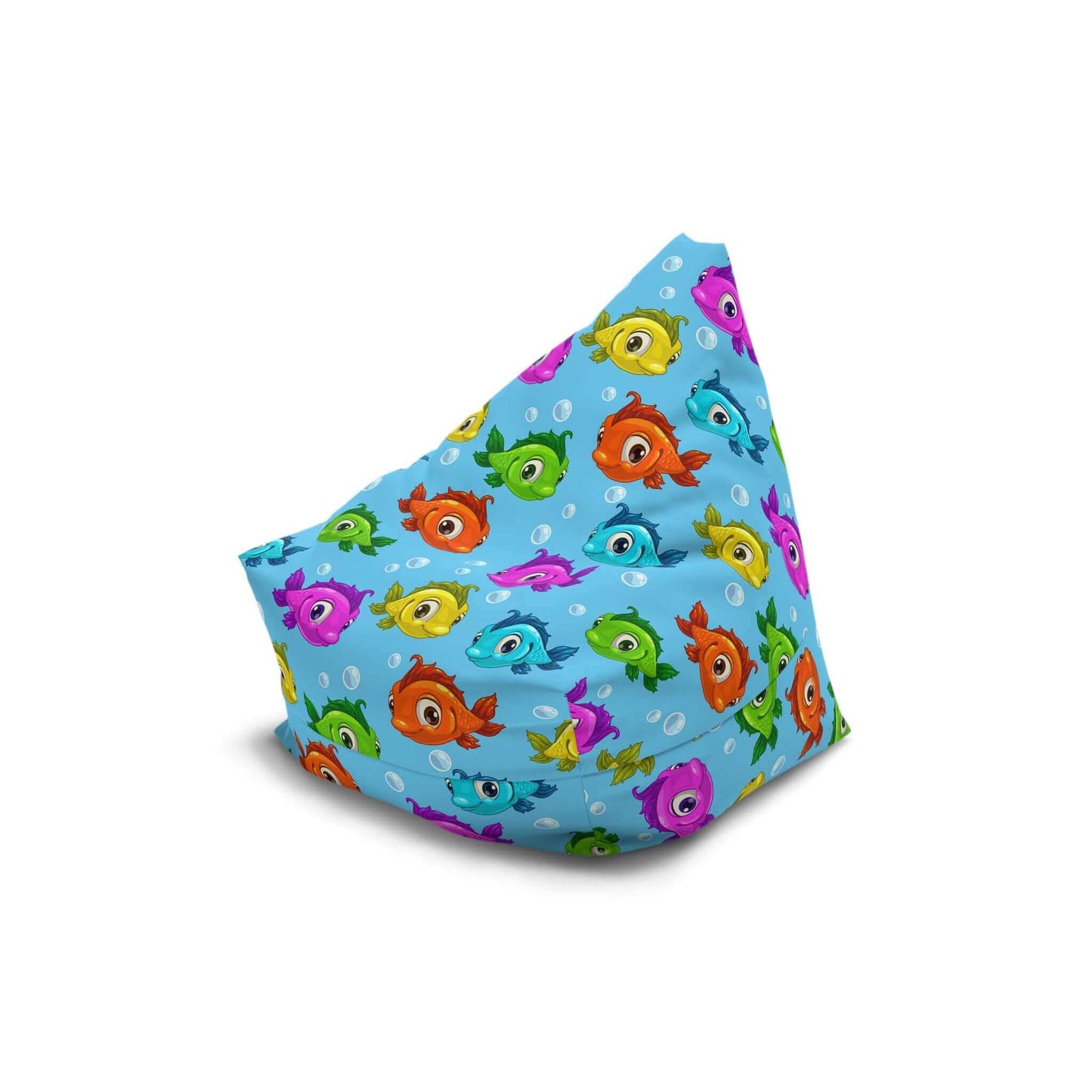 Cartoon Colorful Fish | Bean Bag Chair Cover | Blue