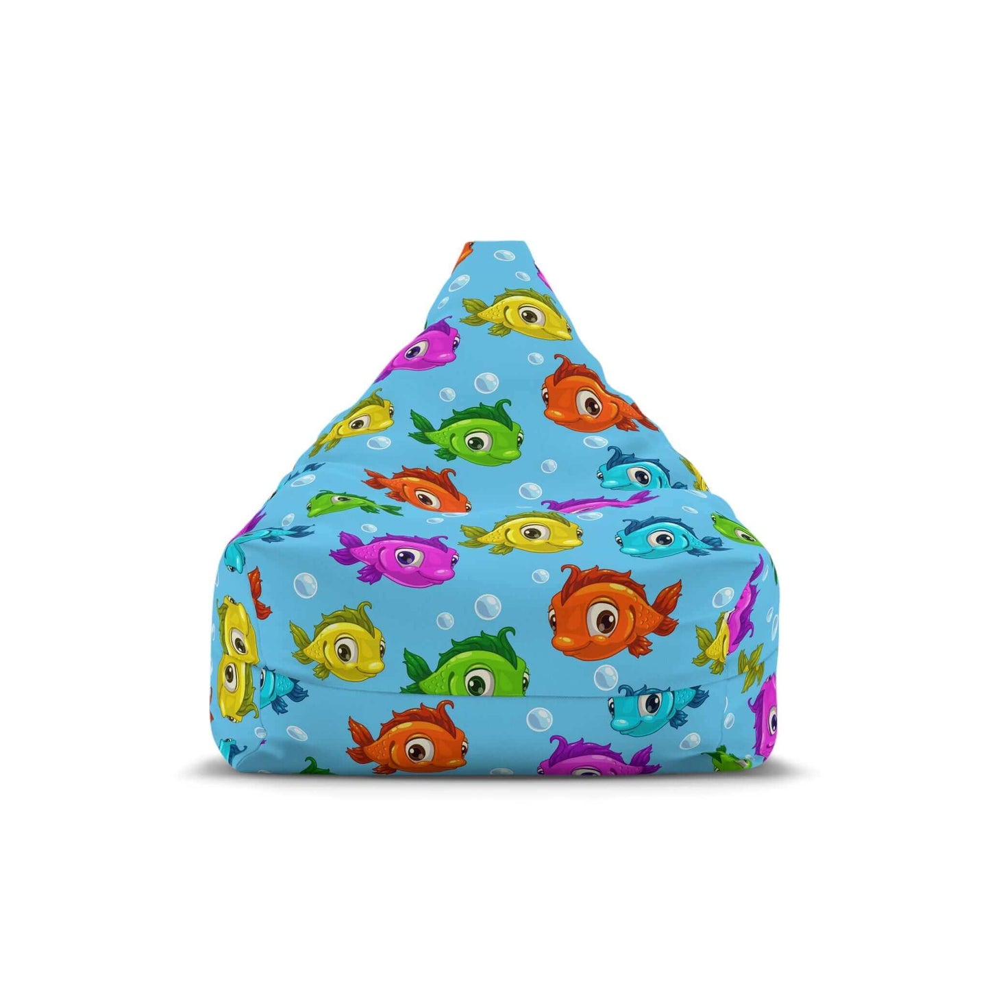 Cartoon Colorful Fish | Bean Bag Chair Cover | Blue