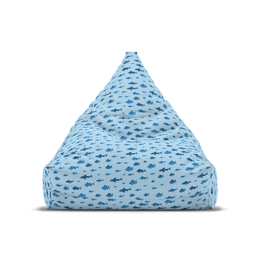 Fish and Shark Blue | Bean Bag Chair Cover