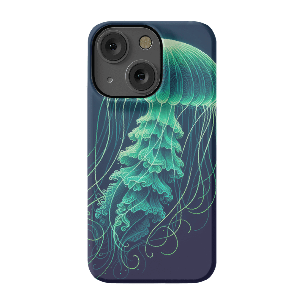 Glowing Green Jellyfish | Phone Case