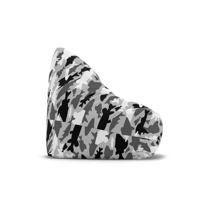 Fish Camo | Bean Bag Chair Cover | Grey