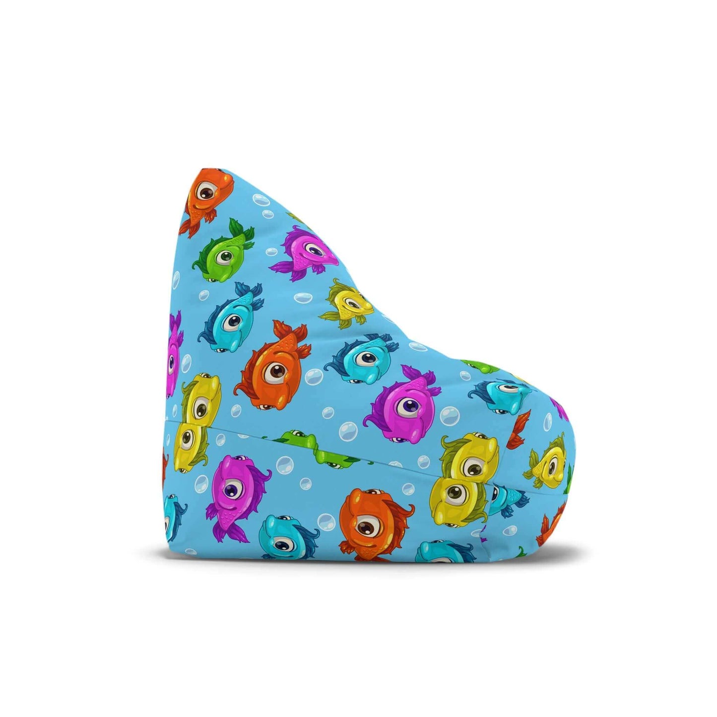 Cartoon Colorful Fish | Bean Bag Chair Cover | Blue