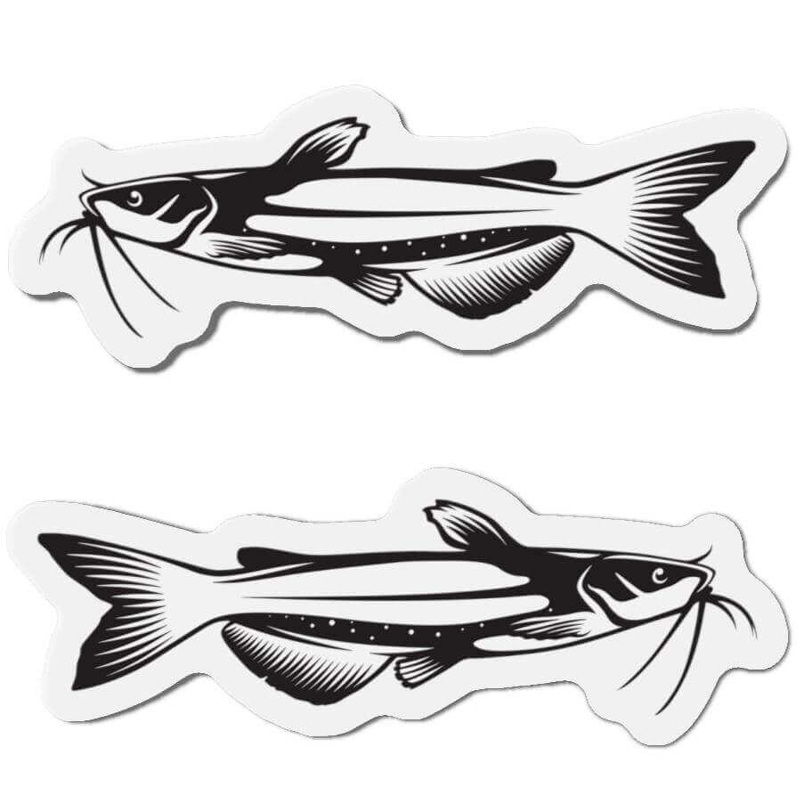 Channel Catfish Magnets for Fridge Décor, Featuring Left and Right Facing Fish Designs