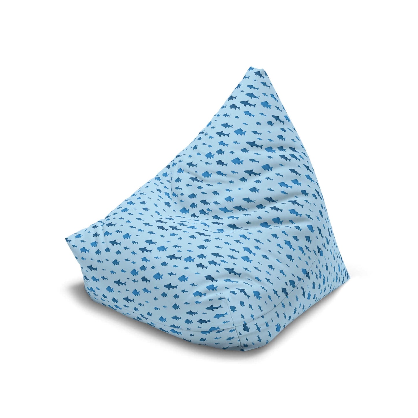 Fish and Shark Blue | Bean Bag Chair Cover