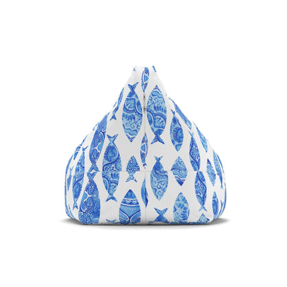 Blue Watercolor Fish | Bean Bag Chair Cover