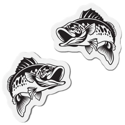 Smallmouth Bass fish-shaped magnets, left and right-facing, perfect for fishing fans and fun fridge décor.