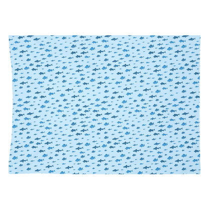 Blue fish and shark pattern wall tapestry, perfect fish wall decor for a stylish touch.