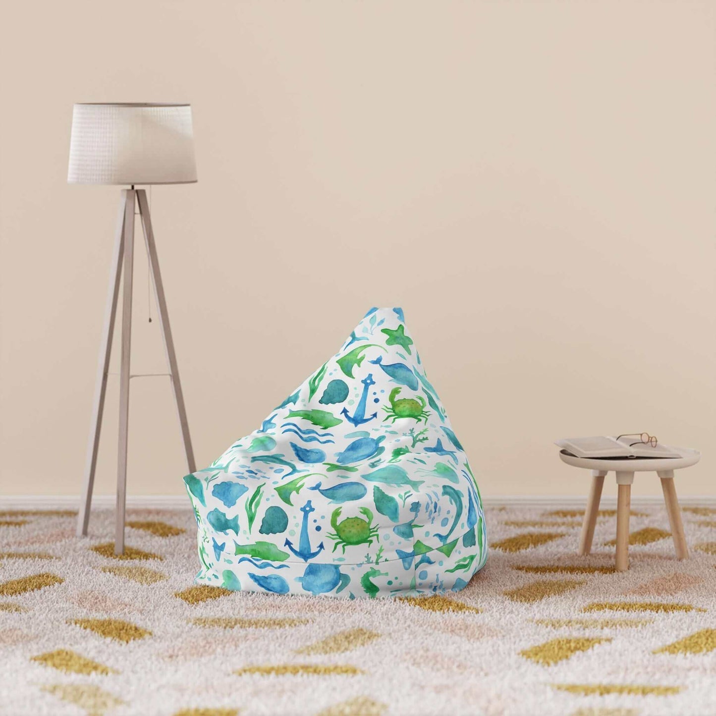 Under the Sea Watercolor | Bean Bag Chair Cover