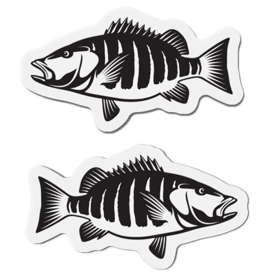 Snapper fish shaped magnets in left and right-facing designs, perfect for fish décor and fun fridge magnets.