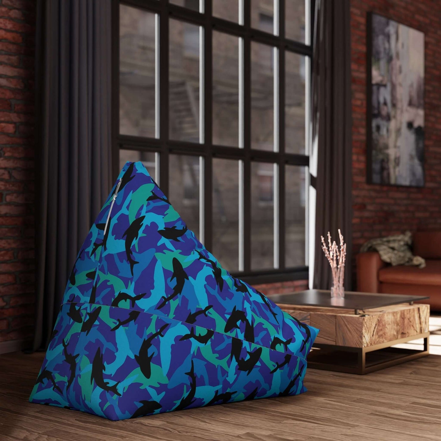 Blue Reef Sharks Design | Bean Bag Chair Cover