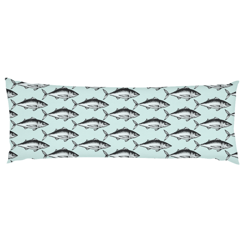 Sardine Design Body Pillow, front - madfishlab.com