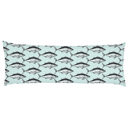 Sardine Design Body Pillow, front - madfishlab.com