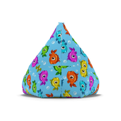 Cartoon Colorful Fish | Bean Bag Chair Cover | Blue