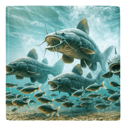 School of catfish swimming underwater, perfect fish décor theme for home