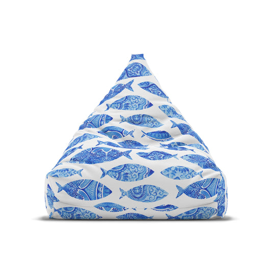 Blue Watercolor Fish | Bean Bag Chair Cover