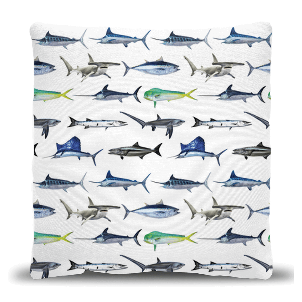 Saltwater Fish Woven Pillow