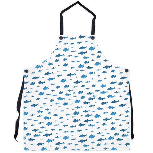 Fish and shark patterned apron for kitchen lovers