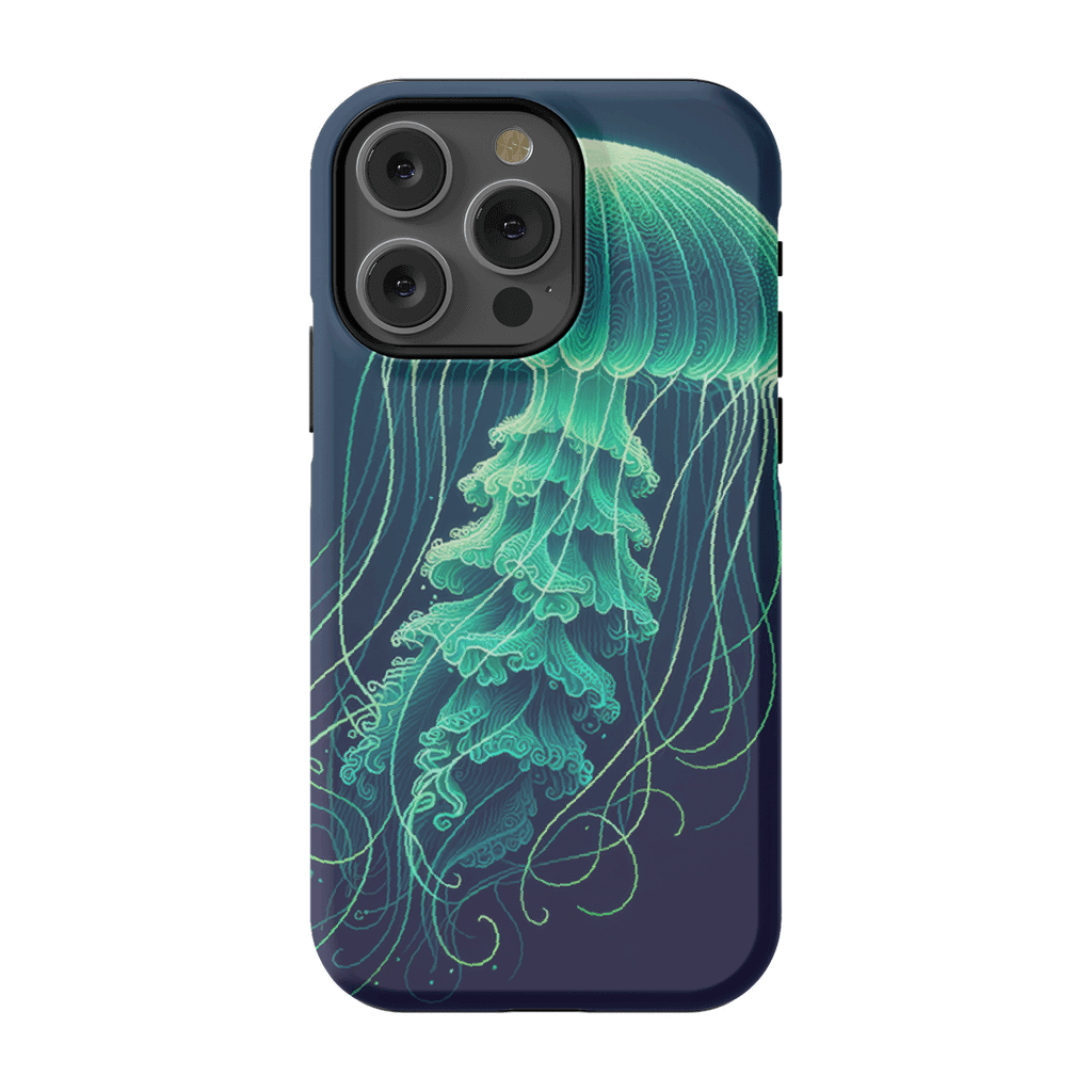 Glowing Green Jellyfish | Phone Case