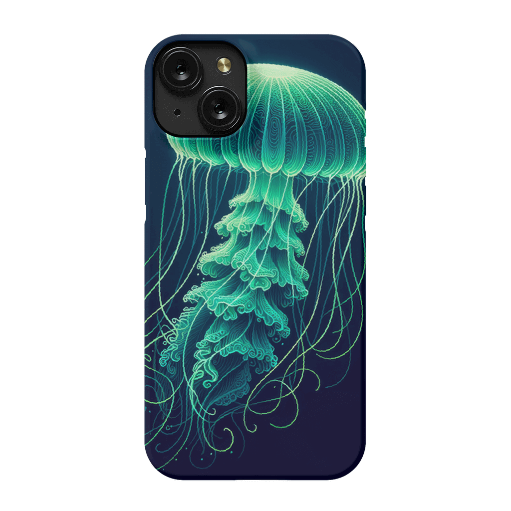 Glowing Green Jellyfish | Phone Case