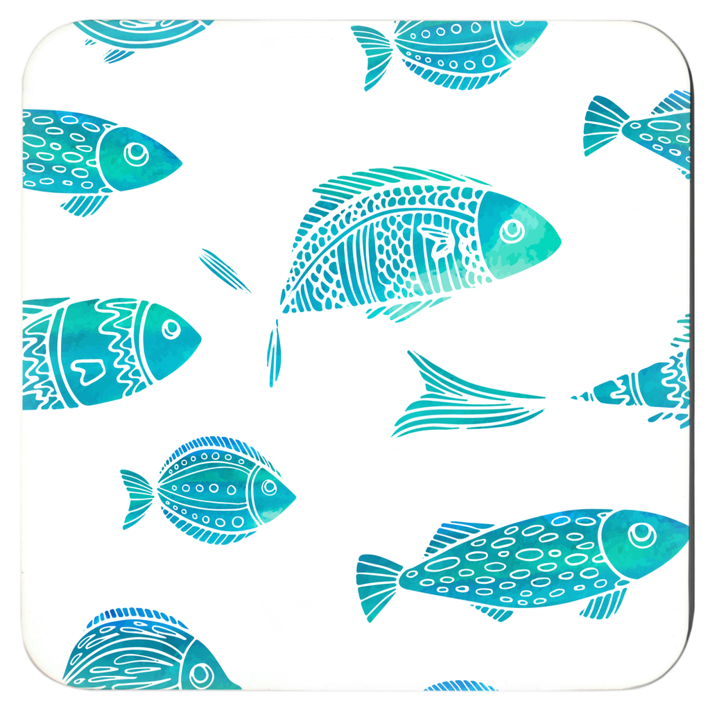 Sealife in Watercolor coasters pack of six. Coaster 5.