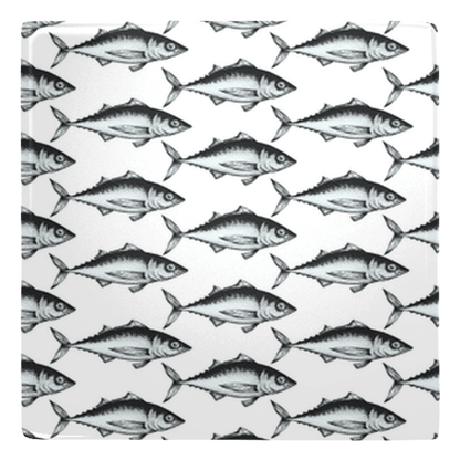 Vintage-style fish décor featuring sardine fish pattern for a nautical touch.