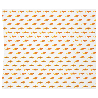 Goldfish wall tapestry with vibrant design, perfect for fish décor and easy hanging.