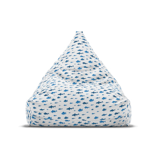 Fish and Shark White | Bean Bag Chair Cover