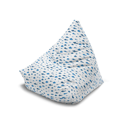 Fish and Shark White | Bean Bag Chair Cover