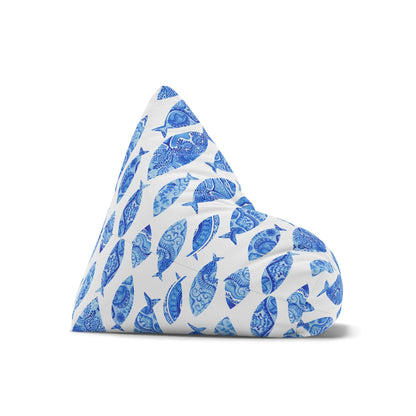 Blue Watercolor Fish | Bean Bag Chair Cover