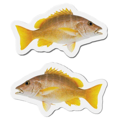 Schoolmaster Snapper fish shaped magnets for fridge décor in left and right-facing designs.