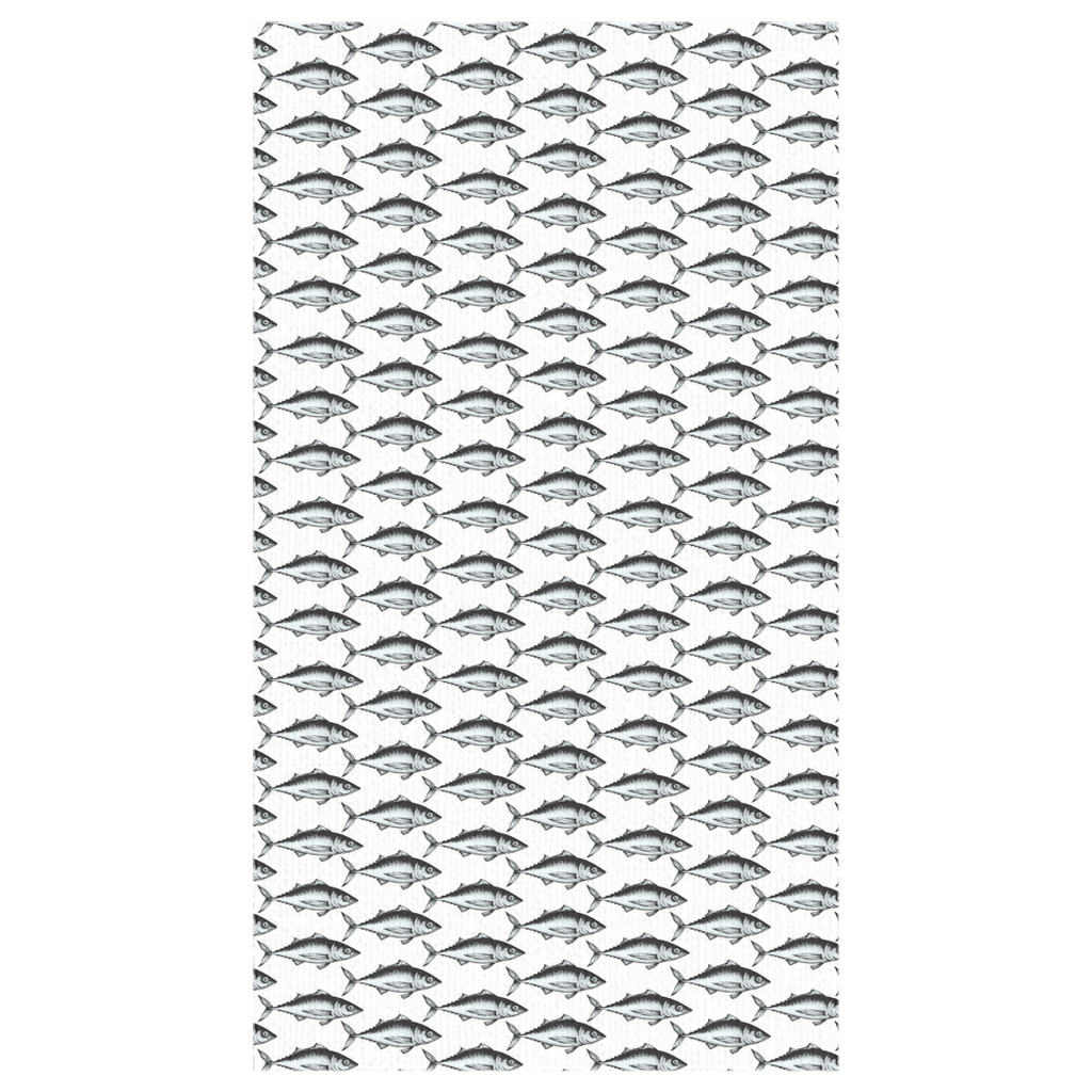 Mackerel fish tablecloth with coastal design