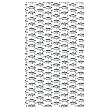 Mackerel fish tablecloth with coastal design