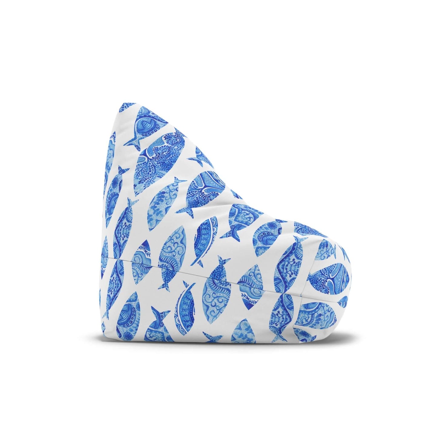 Blue Watercolor Fish | Bean Bag Chair Cover