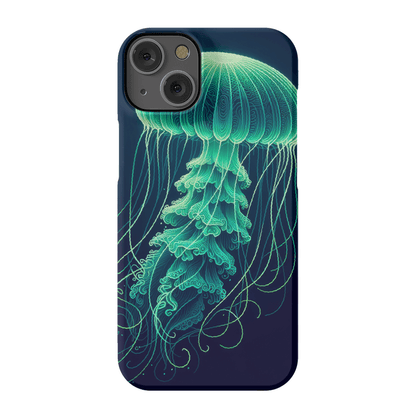 Glowing Green Jellyfish | Phone Case