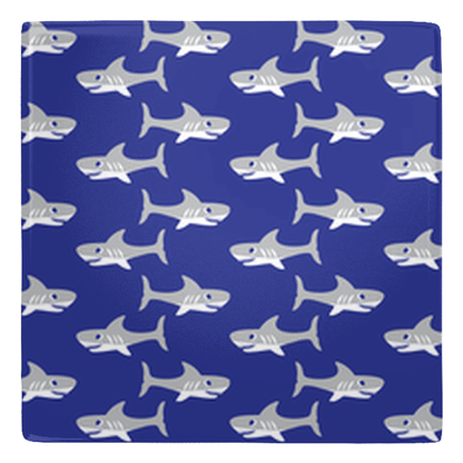 Cute shark pattern on a metal magnet, perfect fish décor for your fridge or kitchen.