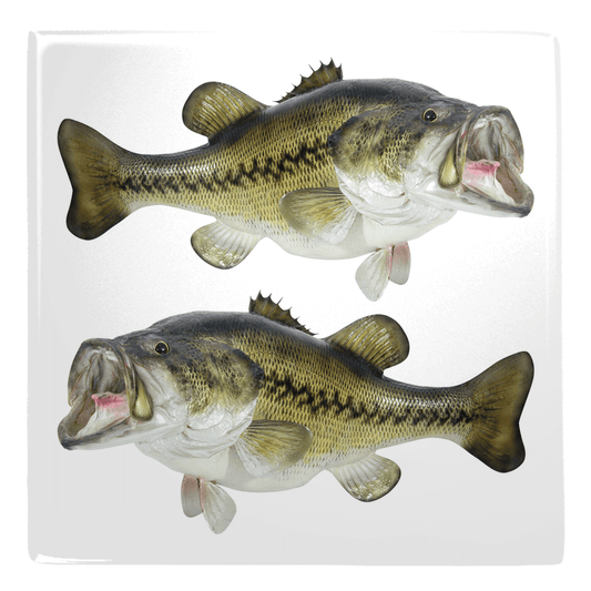 Largemouth Bass fish magnets for fun kitchen décor, perfect for any magnetic surface in your home or office.