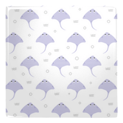 Purple stingray pattern on fun fridge magnets for kitchen décor.