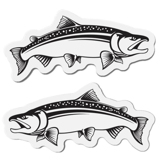 Coho Salmon magnets with left and right-facing fish designs.