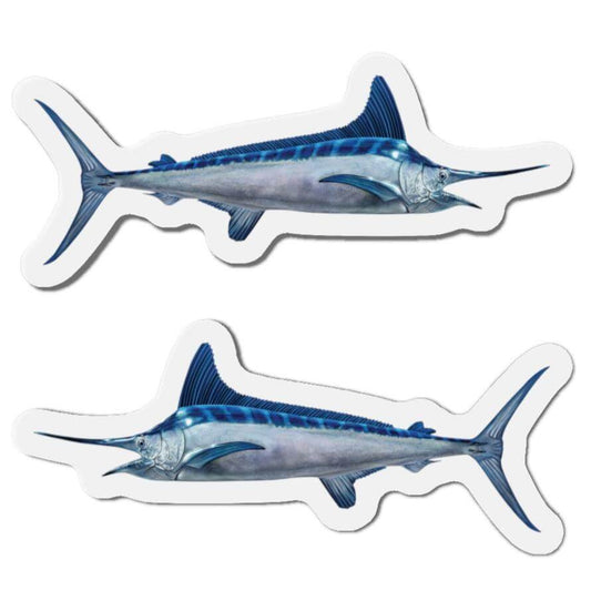 White Marlin fish shaped magnets for fun kitchen décor